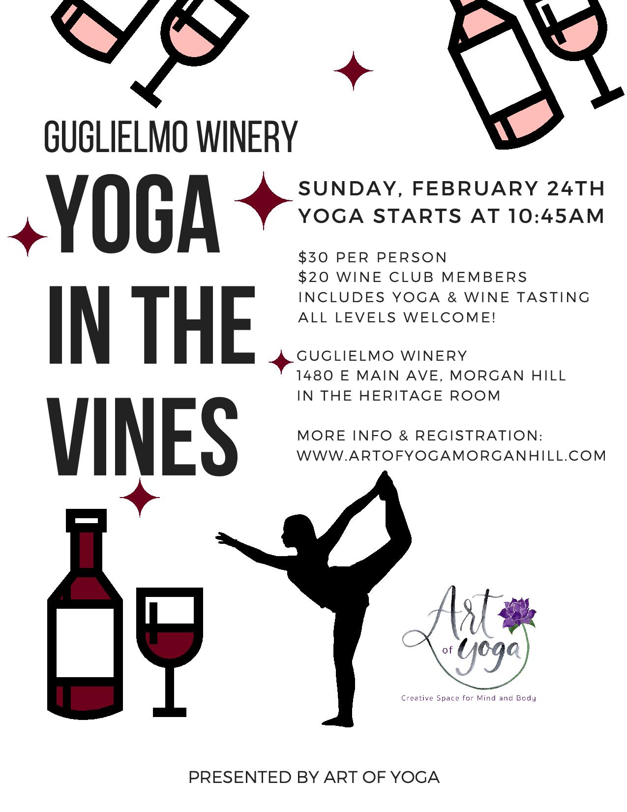 Yoga in the Vines Guglielmo Winery