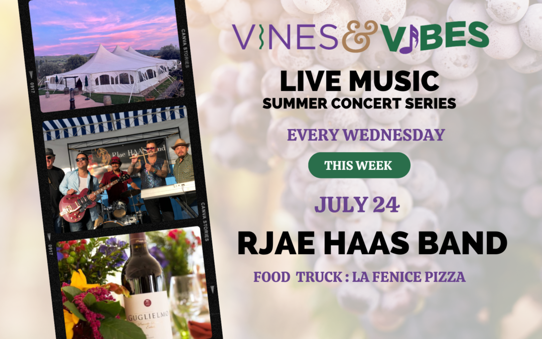 VINES & VIBES SUMMER CONCERT SERIES – RJAE HAAS BAND