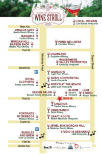 Downtown Morgan Hill Wine Walk Map 