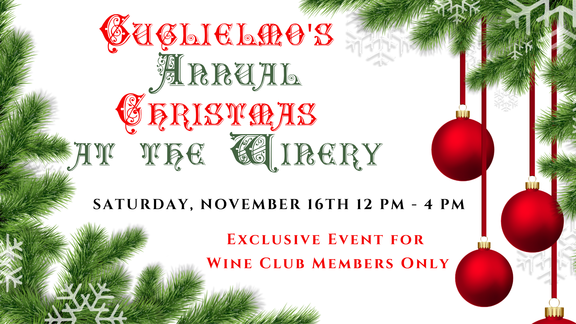 Guglielmo's Annual Christmas at the Winery