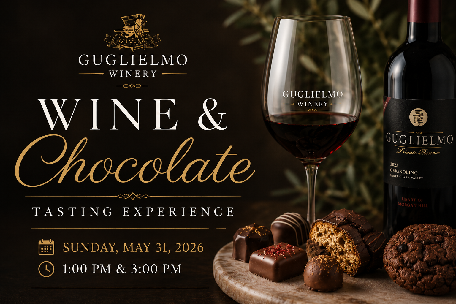 Wine & Chocolate Tasting, Wine Club exclusive Event